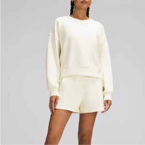 Lululemon Perfectly Oversized Crop Crew Softstreme Sweatshirt In Sundance